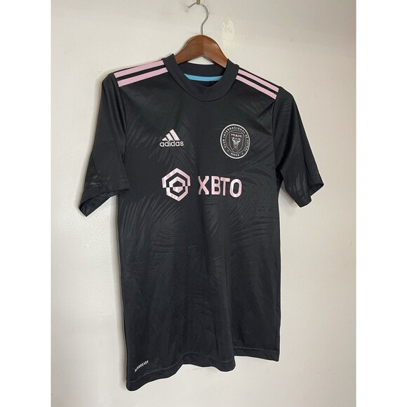 Adidas Aeroready Youth XL Black Intermiami Short Sleeve Jersey 15-16YO - Picture 2 of 6